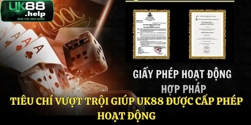 Giấy Phép Hoạt Động UK88 - Sân Chơi Uy Tín, Chất Lượng 2 Tiêu chí giúp UK88 được cấp phép hoạt động